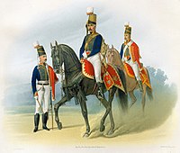 Обер-офицер в парадной форме и рядовой-обер-офицер в повседневной форме(1801-1803)