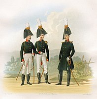Штаб и обер-офицер в виц-мундирах(1801-1807-1809), обер-офицер в сюртуке(1809-1812)