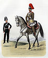 1844—1855. Обер-офицер в парадной форме и Барабанщик в парадной строевой зимней форме.