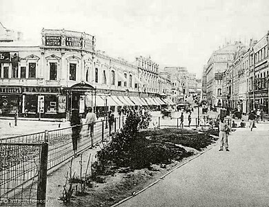 Здание в 1903 г. На переднем плане — «Хомякова роща»