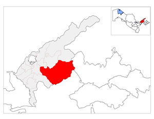 Ахангаранский район на карте