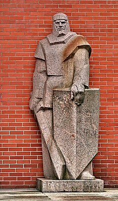 Памятник Геркусу Мантасу в Клайпеде на улице, названной его именем