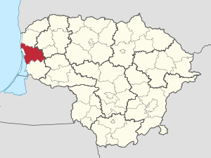 Клайпедское районное самоуправление на карте