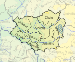 Ширвинтское районное самоуправление на карте