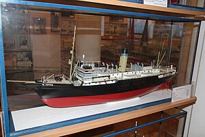 Модель судна в музее Мурманского морского пароходства