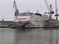 Baltic Princess строится на верфи в Хельсинки в марте 2008