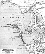 Карта Кадиса 1886 года