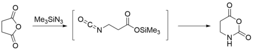 TMS azide addition to cyclic anhydrides