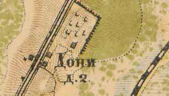 План деревни Дони. 1885 год