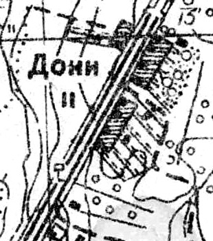 План деревни Дони. 1939 год
