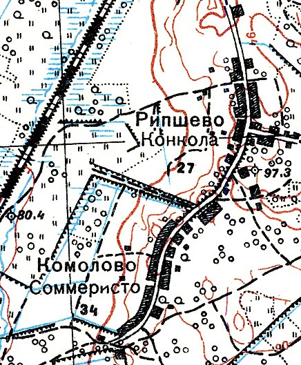 План деревни Коммолово. 1931 год