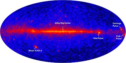 Расположение пульсара в галактике Млечный Путь