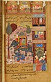История царя Кашмира, чей слон взбесился, несмотря на три года дрессировки. "Синдбад-наме", 1575-85, Британская библиотека