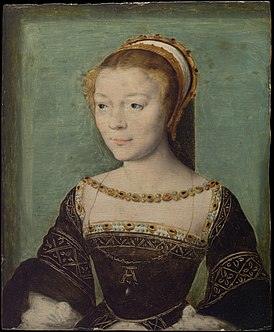 портрет герцогини д’Этамп, художник Корнель де Лион, после 1535 г.