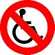 Въезд на инвалидных колясках запрещён