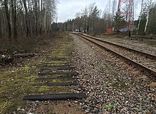 Разобранный боковой путь. Вид в сторону ст. Приветненское.