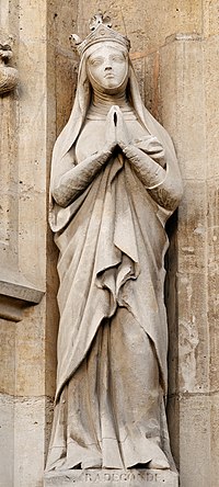 Статуя св. Радегунды в церкви Сен-Жермен-л’Осеруа в Париже