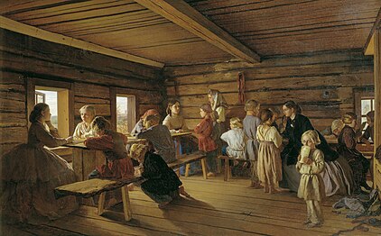 Сельская бесплатная школа. Россия. Александр Морозов, 1865